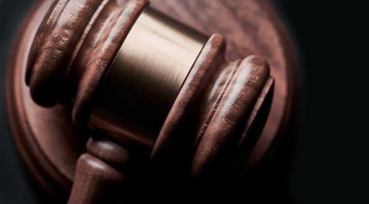 Closeup of judge's gavel